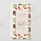 秋の紅葉素朴ハッピー感謝祭の写真 シーズンカード (裏面)