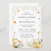 秋の紅葉結婚期 招待状 (正面/裏面)