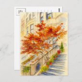 秋の紅葉葉書 ポストカード (正面/裏面)