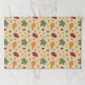 秋の紅葉誕生日パーティー紙ランチョンマット ペーパーパッド (正面)