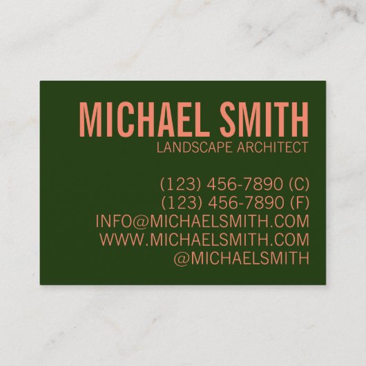 秋の紅葉赤緑の自然の葉写真 名刺 (裏面)