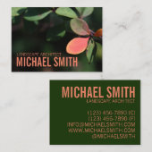 秋の紅葉赤緑の自然の葉写真 名刺 (正面/裏面)