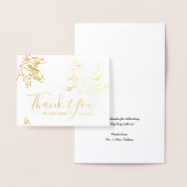 秋の紅葉 |さん素朴結婚の金ゴールド 箔カード (ディスプレー)