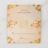 秋の紅葉 ウェディングテーブル装飾 プレイスカード (外部開封)