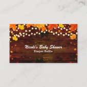 秋の紅葉&ウッドおむつラッフルカード エンクロージャーカード (正面)