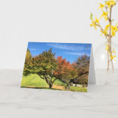 秋の紅葉 カード (黄色い花)