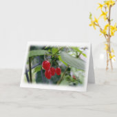 秋の紅葉 カード (黄色い花)