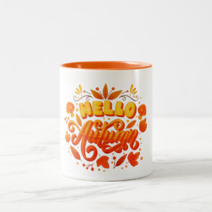 秋の紅葉 コーヒーマグカップ あったかツートン ツートーンマグカップ