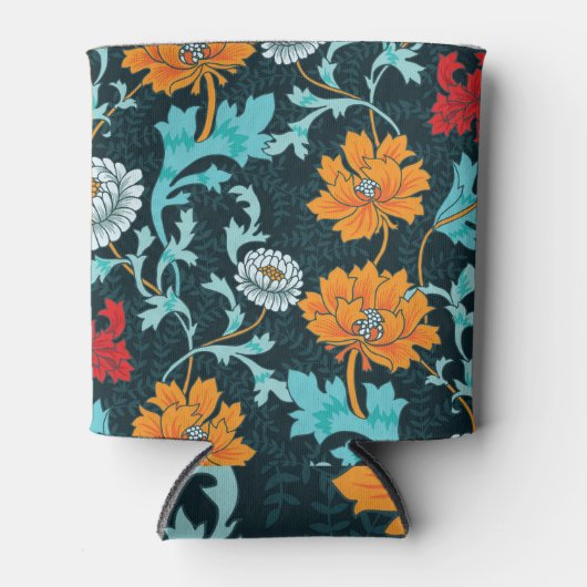 秋の紅葉:シームレスなヴィンテージ 缶クーラー (正面)