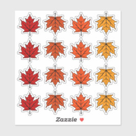 秋の紅葉 シール