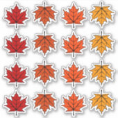 秋の紅葉 シール (正面)