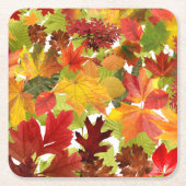 秋の紅葉 スクエアペーパーコースター (正面)
