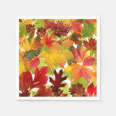 秋の紅葉 スタンダードカクテルナプキン (正面)
