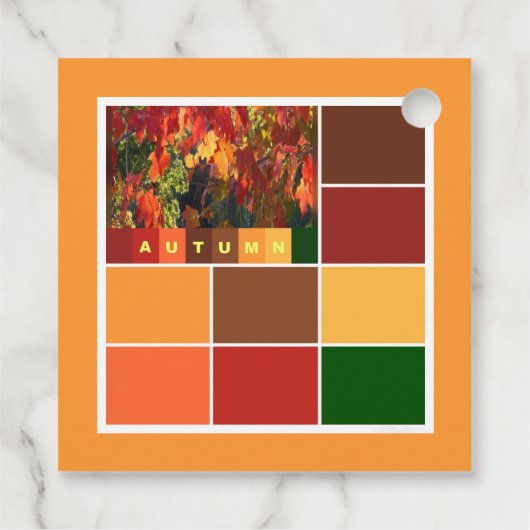 秋の紅葉 フェイバータグ (裏面)