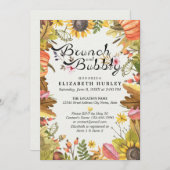 秋の紅葉 ブランシュ & バブル ブライズシャワー 招待状 (正面/裏面)
