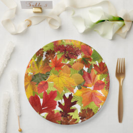 秋の紅葉 ペーパープレート