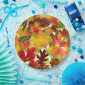 秋の紅葉 ペーパープレート (パーティー)