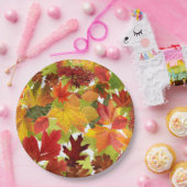 秋の紅葉 ペーパープレート (パーティー)