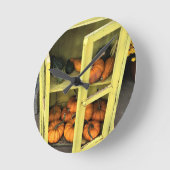 秋の紅葉 ラウンド壁時計 (傾斜)