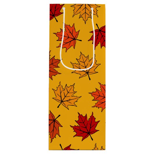 秋の紅葉 ワインギフトバッグ (正面)