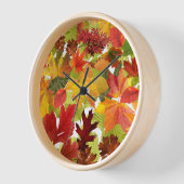 秋の紅葉 壁時計 (傾斜)