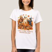 秋の紅葉 愛する秋 Tシャツ (正面)
