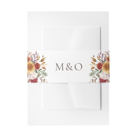 秋の紅葉 招待状ベリーバンド (正面例)