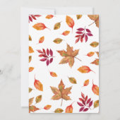 秋の紅葉 新婦または新郎 ゲーム 編集可能 招待状 (裏面)