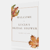 秋の紅葉 水彩 結婚前お披露目 ウェルカム アクリルサイン (傾斜)