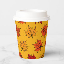 秋の紅葉 紙コップ