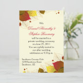 秋の紅葉 結婚式後のお祝い 招待状 (スタンド正面)