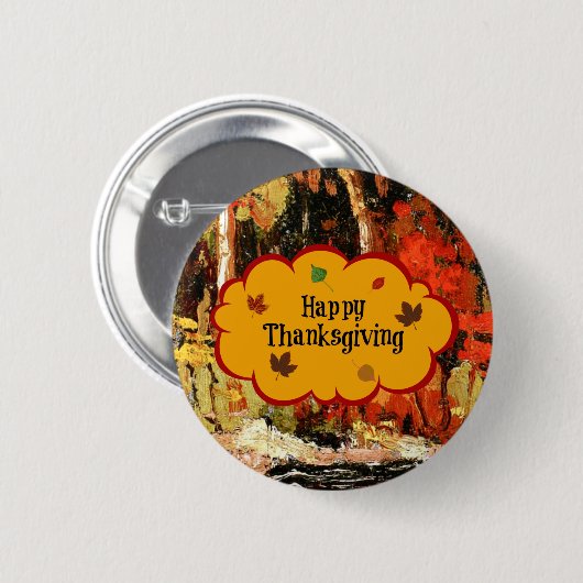 秋の紅葉 缶バッジ (正面&裏面)