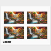 秋の紅葉 長方形シール (シート)