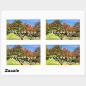 秋の紅葉 長方形シール (シート)