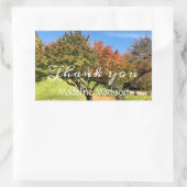 秋の紅葉 長方形シール (バッグ)