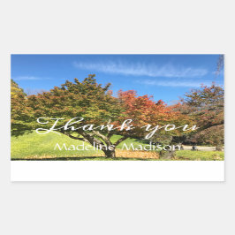 秋の紅葉 長方形シール