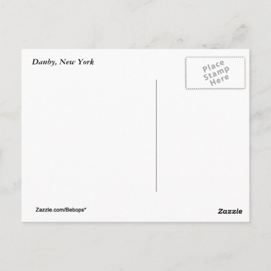 秋の納屋と丘 ポストカード (裏面)