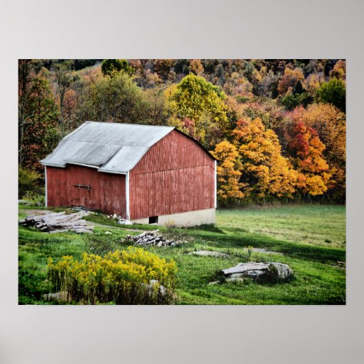 秋の納屋 – PA ポスター (正面)