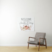 秋の素敵なパンプキンの花束 ウェディング タペストリー (インサイチュ(横))