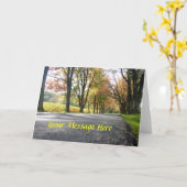 秋の素晴らしさの挨拶状 カード (黄色い花)