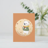 秋の素晴らしイラストレーションアート ポストカード (スタンド正面)