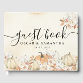 秋の素朴かぼちゃと花 ゲストブック (正面)