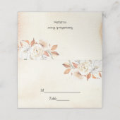 秋の素朴かぼちゃと花 プレイスカード (外部開封)