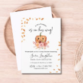 秋の素朴かぼちゃの秋の赤ちゃんシャワー 招待状