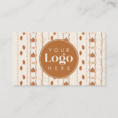 秋の素朴かぼちゃ秋カスタムロゴQRコード 名刺 (正面)