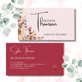 秋の素朴な花 名刺