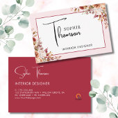 秋の素朴な花 名刺