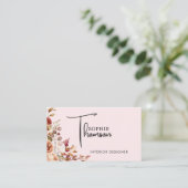 秋の素朴な花 名刺 (スタンド正面)