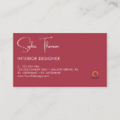 秋の素朴な花 名刺 (裏面)