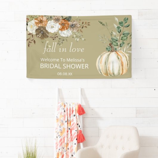 秋の素朴な茶色のフローラ緑 横断幕 (インサイチュ)